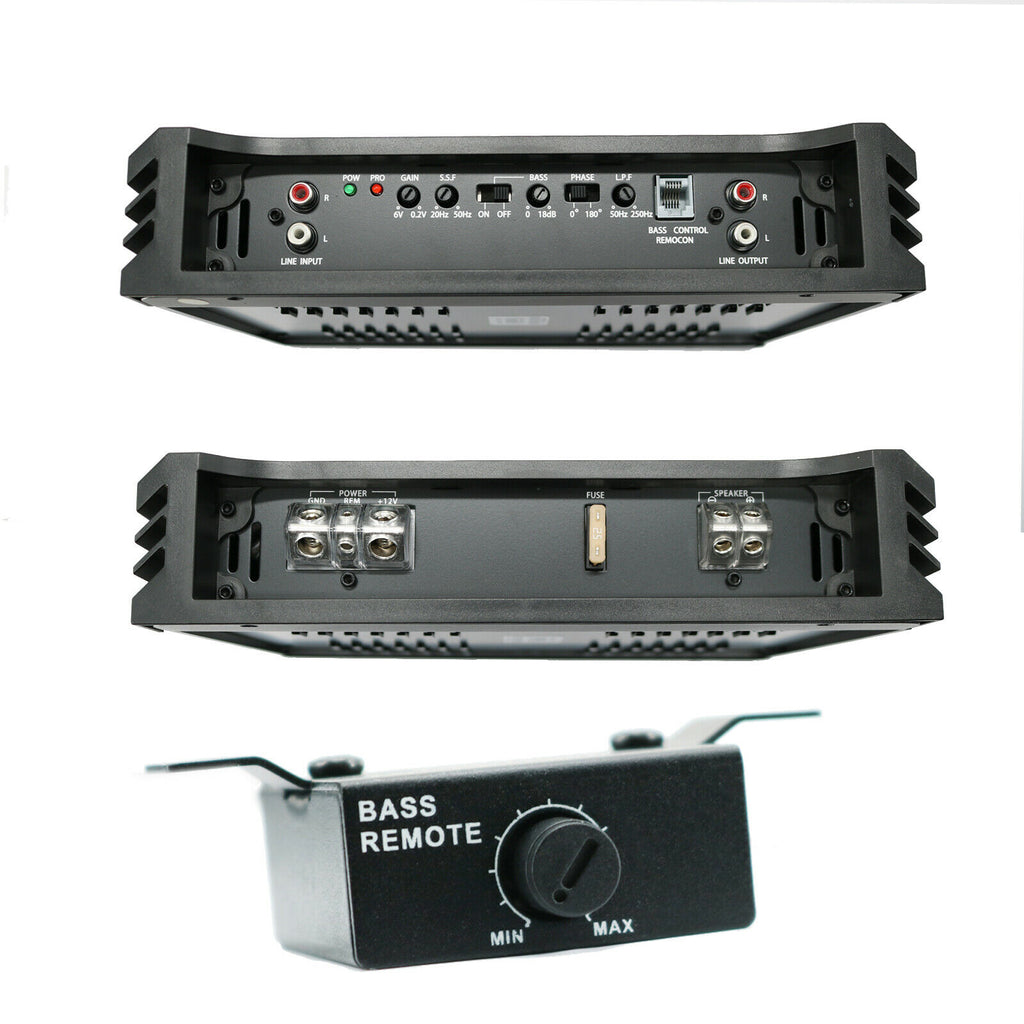 AUDIOBANK 1 Channel 1500 Watt A/B Class Car Audio Stereo BASS Amplifier + Kit - Sellabi
