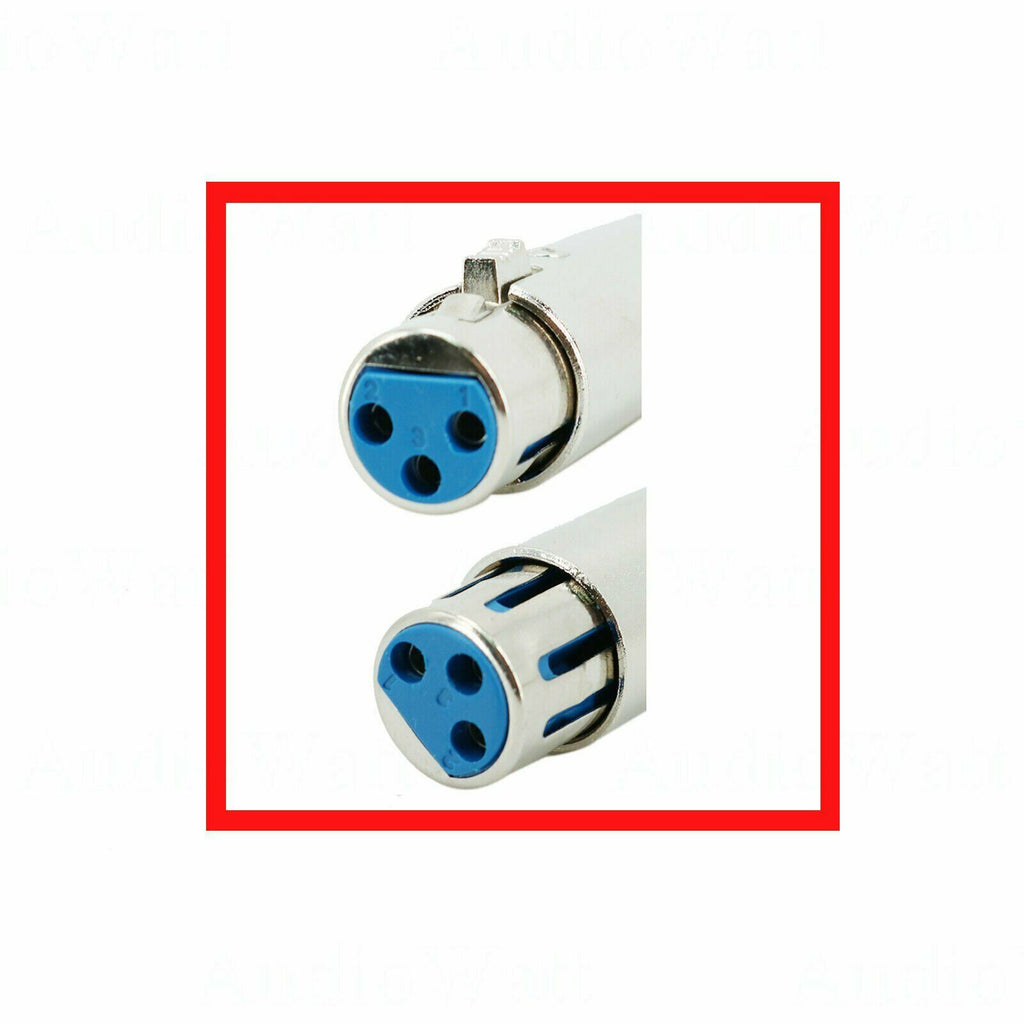 2x 3-Pin XLR Female to 1/4" 6.35mm Mono Male Plug Audio Cable Microphone Adapter - Sellabi