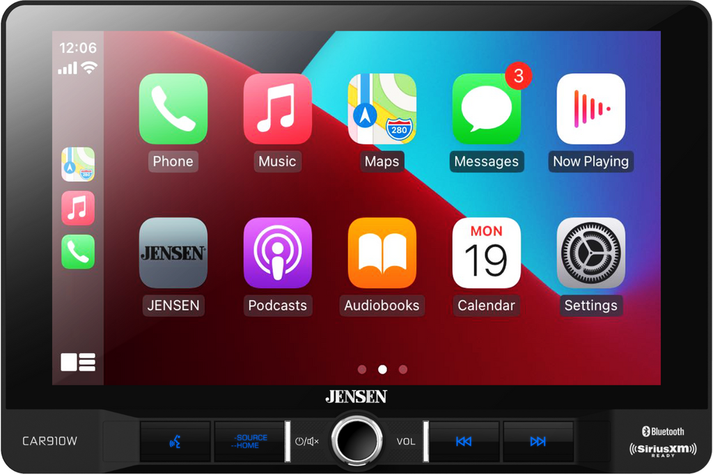 Jensen CAR910W 9" 1-Din Multimedia Receiver WIRELESS CarPlay SiriusXM-Read +XV30 - Sellabi