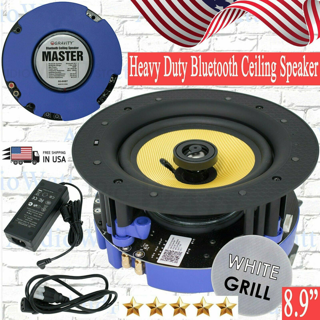 Gravity SG-6HiBT 8.9? 150 Watts Ceiling Speakers with Bluetooth Wall Speaker NEW - Sellabi