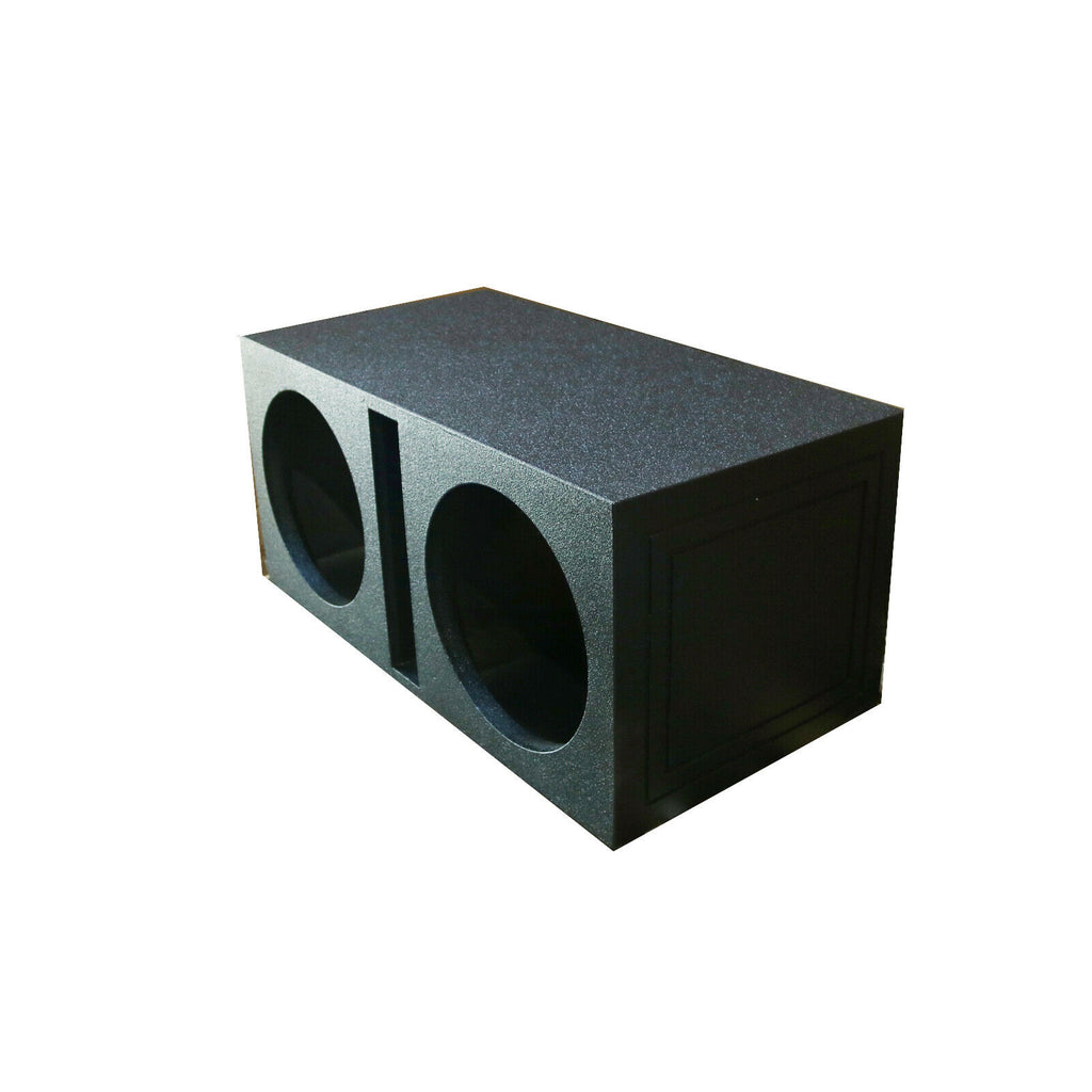 Dual 12" Vented Armor Coated  Subwoofer Box with  Painted Kerf Port 1" MDF wood - Sellabi