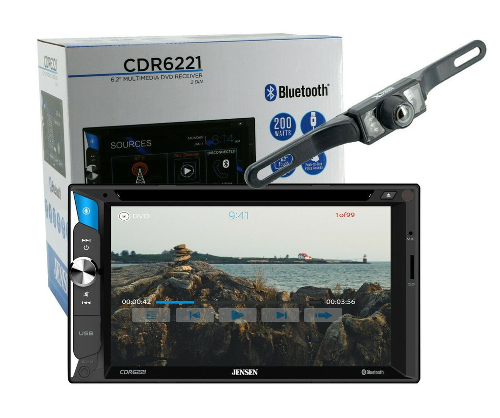 Jensen CDR6221 6.2" Touchscreen LCD Receiver + Wide Angle Back Camera XV95BK - Sellabi