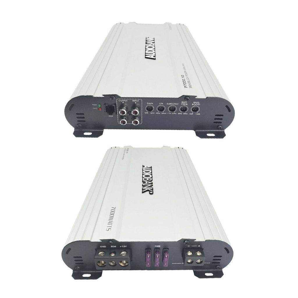 Audiobank P7000.1D Monoblock 7000 WATTS  Class D Car Amplifier  + 4 Ga Amp Kit - Sellabi