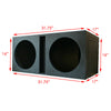 Dual 12" Vented Armor Coated  Subwoofer Box with  Painted Kerf Port 1" MDF wood - Sellabi