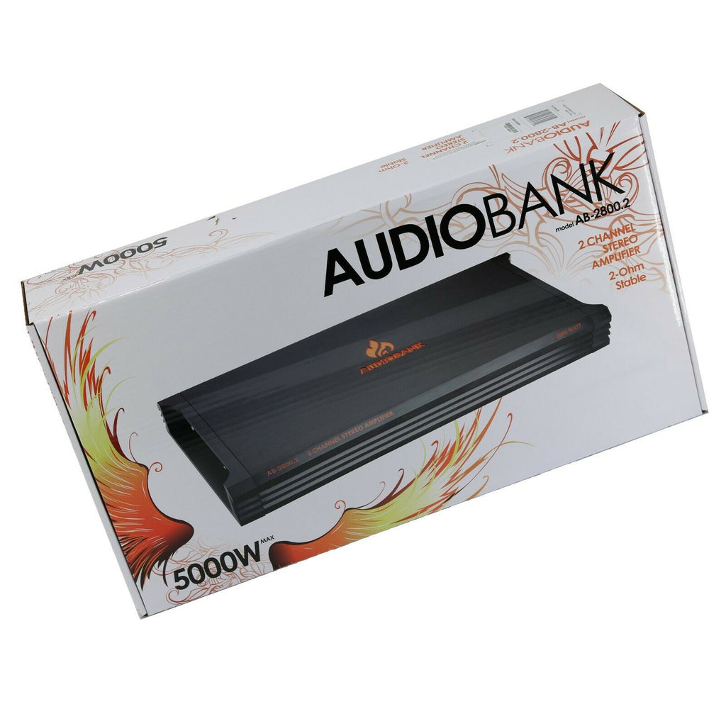 Audiobank 2 Channel 5000 Watt 2 Ohm A/B Class Car Audio Stereo BASS Amplifier - Sellabi