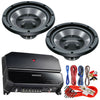 Kenwood Max Power 500W 2 CH Car Amplifier + 2x KFC-W112S 12? 800W Subwoofer +Kit - Sellabi