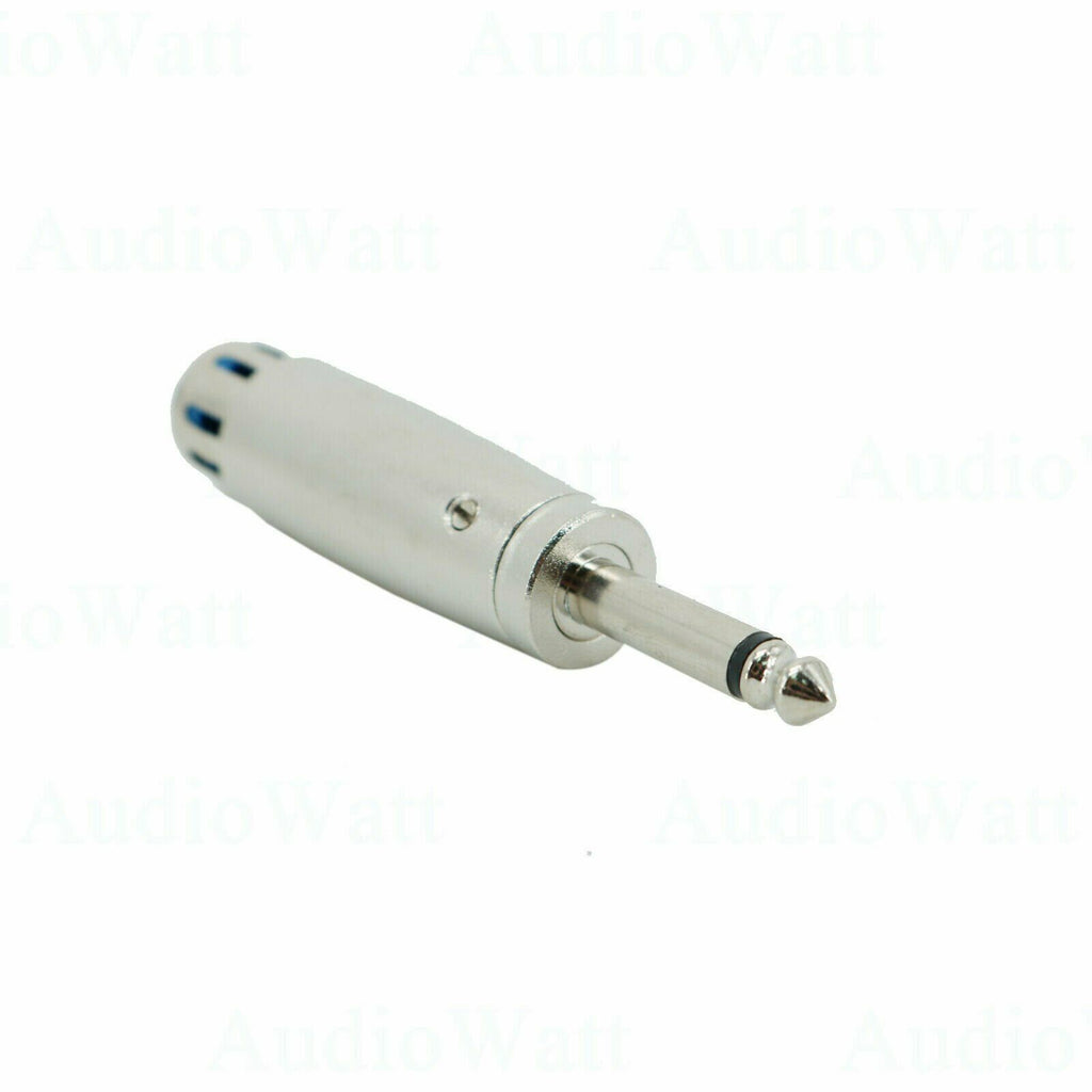 5x 3-Pin XLR Female to 1/4" 6.35mm Mono Male Plug Audio Cable Microphone Adapter - Sellabi