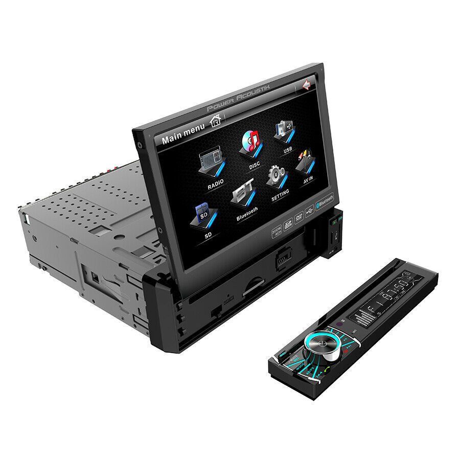 Power Acoustik PTID-8920B 7" 1-DIN Touchscreen DVD CD Bluetooth Receiver - Sellabi