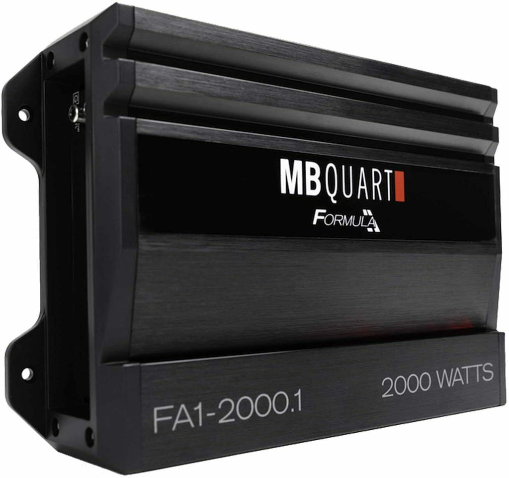MB Quart FA1-2000.1 Formula 2000 Watt 1 Ohm Stable Mono Car Amplifier + Amp Kit - Sellabi