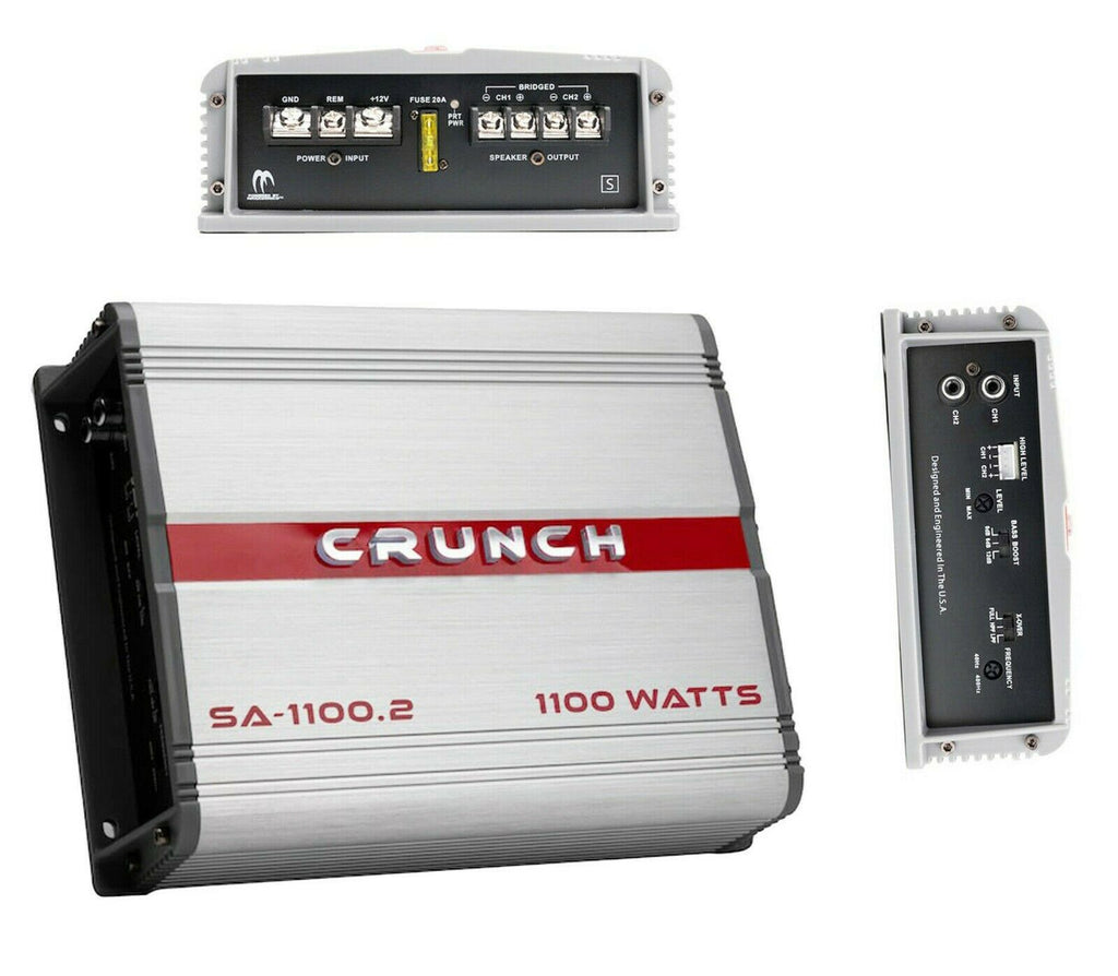 Crunch 2 Channel 1100 Watts Amp Class A/B Car Audio Stereo Amplifier  SA1100.2I - Sellabi