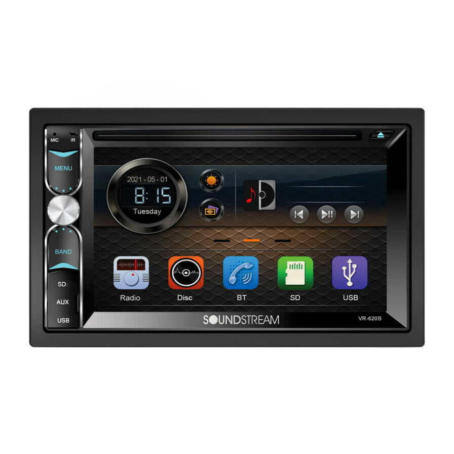 SOUNDSTREAM VR-620HB CD DVD USB AUX SD BLUETOOTH ANDROID 300W AMPLIFIER STEREO - Sellabi