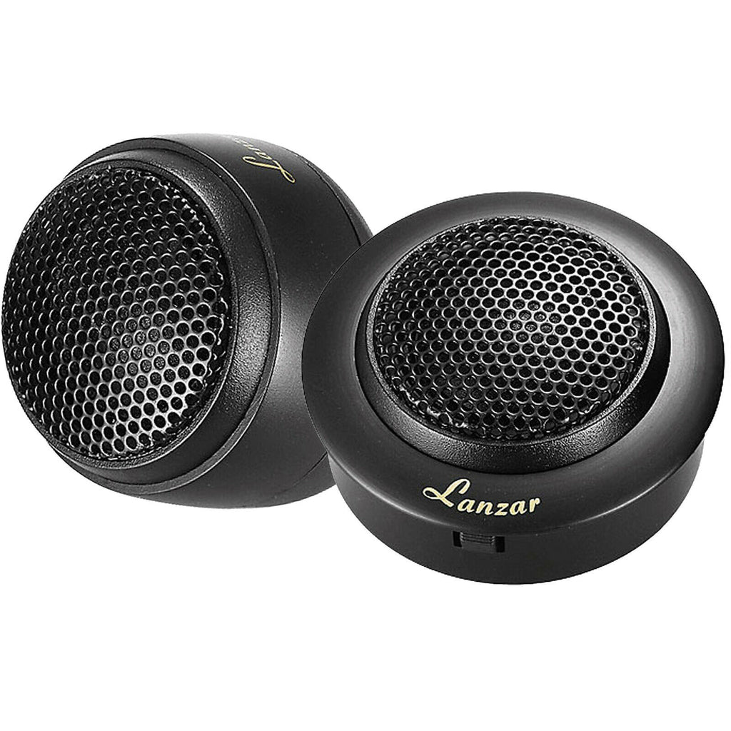 Lanzar DCT 1'' 150W Silk Dome Neodymium Flush Surface Angle Mount Tweeter (Pair) - Sellabi