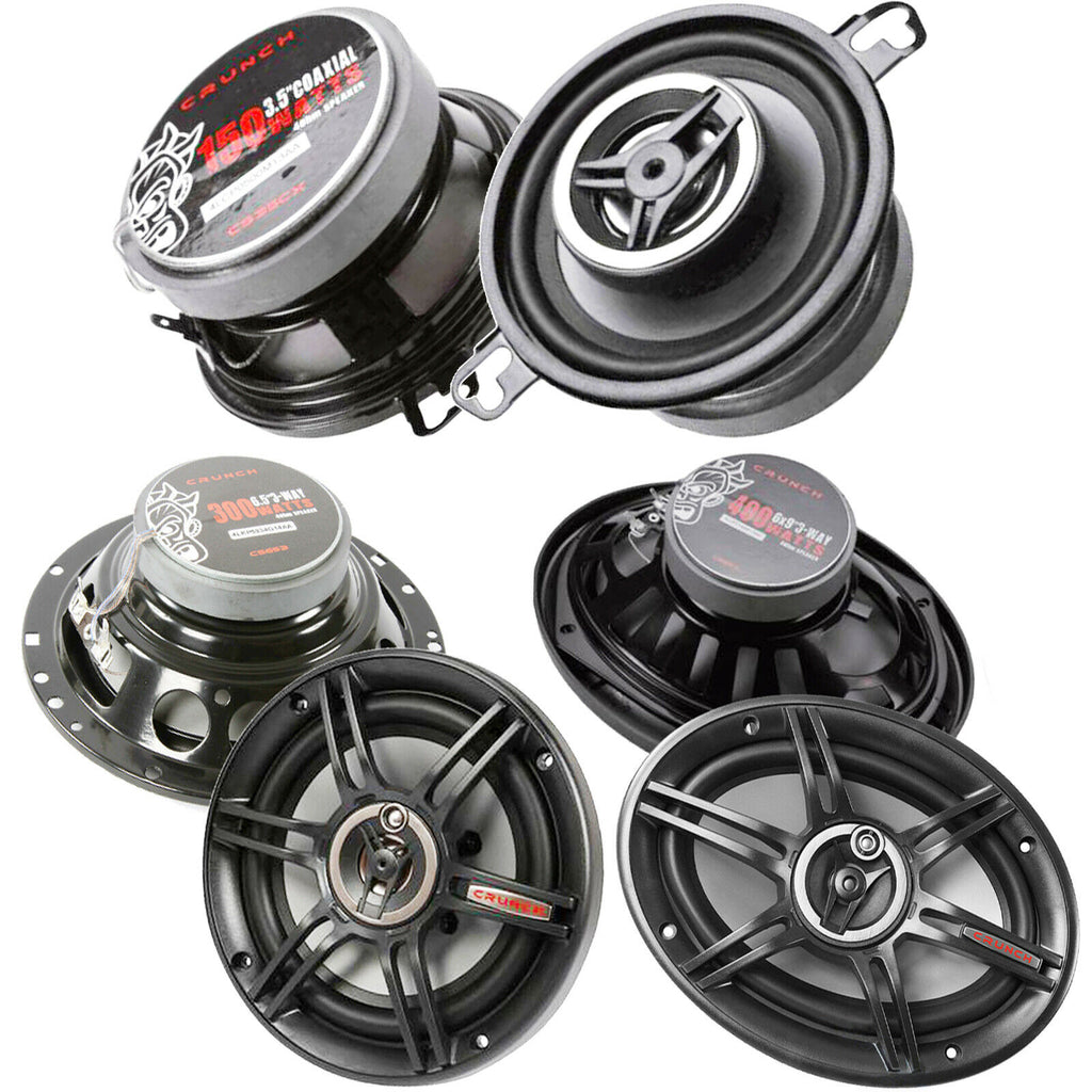 2x Crunch CS653 6.5" 300W + 2x CS693 6"x9" 400W  + 2x CS35CX 3.5" 150W Speakers - Sellabi