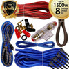 Complete 1500W 8 Gauge Car Amplifier Installation Wiring Kit Amp PK2 8 Ga  Blue - Sellabi