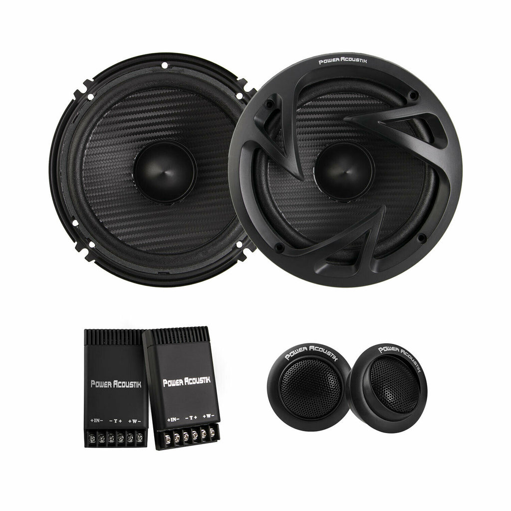 4x Power Acoustik EF-60C & EF-694 Speakers + CB4-1200 Amplifier + 4CH Amp Kit - Sellabi