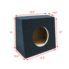 1x Port Single 10" Universal Standard Cab Truck Subwoofer Box Enclosure 1" MDF - Sellabi