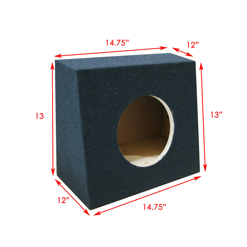 1x Port Single 8" Universal Standard Cab Truck Subwoofer Box Enclosure 1" MDF - Sellabi