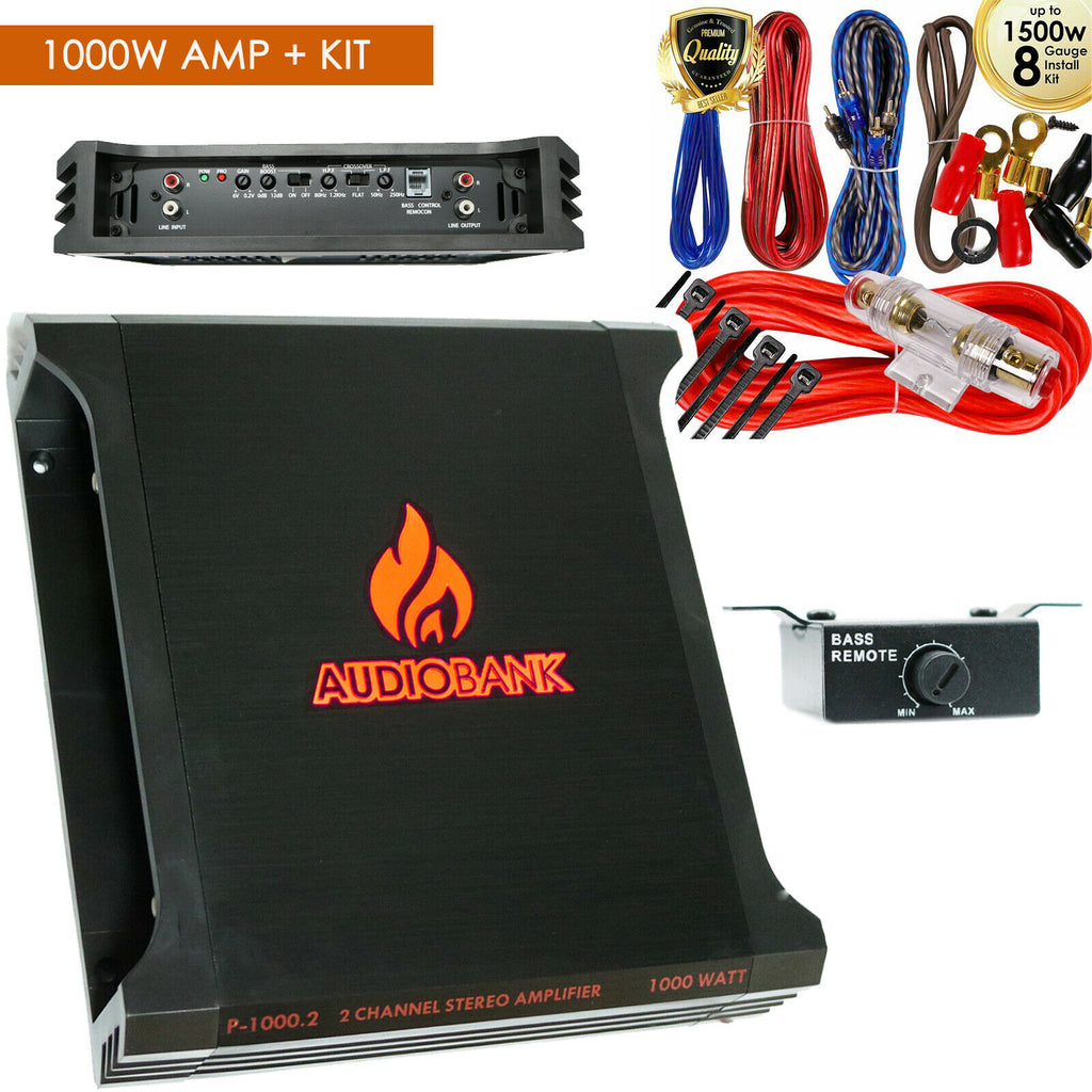 AUDIOBANK 2-Ch 1000 Watt A/B Class Car Audio Stereo BASS Amplifier - Sellabi