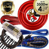 Complete 3500W 4 Gauge Car Amplifier Installation Wiring Kit Amp PK1 4 Ga Red - Sellabi