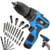 12V Electric Drill Household Lithium Battery Cordless Drill Driver Power Drill - Sellabi