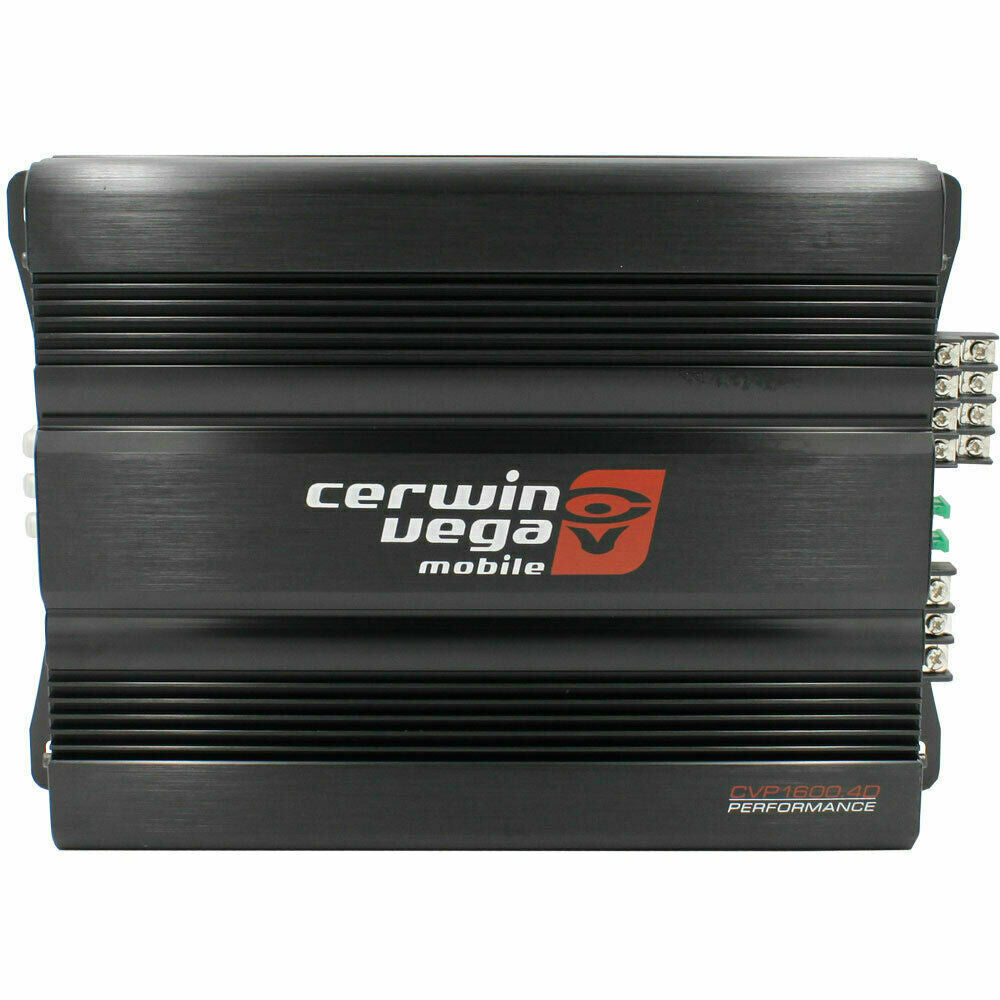 Cerwin Vega CVP1600.4D 4 Channel 1600 Watt 2-Ohm Class D Amp + 4-Channel Amp Kit - Sellabi