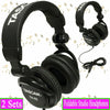 TASCAM TH-02 Foldable Recording Mixing Home Studio Headphones - Black (2 Sets) - Sellabi