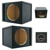 2X AUDIOTEKAUDIOTEK SINGLE 12" PORTED SUBWOOFER ENCLOSURE CAR AUDIO BOX 1" MDF - Sellabi