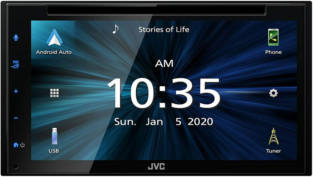 JVC KW-V66BT DVD Receiver 6.8" Touchscreen Apple CarPlay Android Auto + Cam XV30 - Sellabi