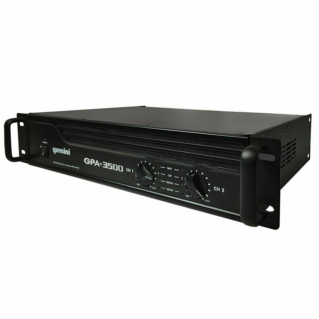 Gemini Pro GPA-3500 3000W 2 Channel Power DJ Amplifier 2U Rack Mount Amp Stereo - Sellabi