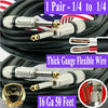 2 Sets - 50 Feet 16 Gauge 1/4 to 1/4 Speaker Cable Pro DJ / Pro Sound Audio Wire - Sellabi