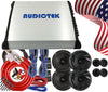 4x Power Acoustik EF-60C 6.5” Component Speakers+ Audiotek AT-804 Amp + 4CH Kit - Sellabi