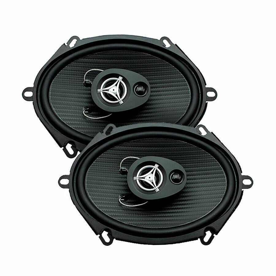 2x Power Acoustik EF-653 6.5″ 400W + 2x EF-573 5x7″ 500W 3-Way Car Speakers - Sellabi