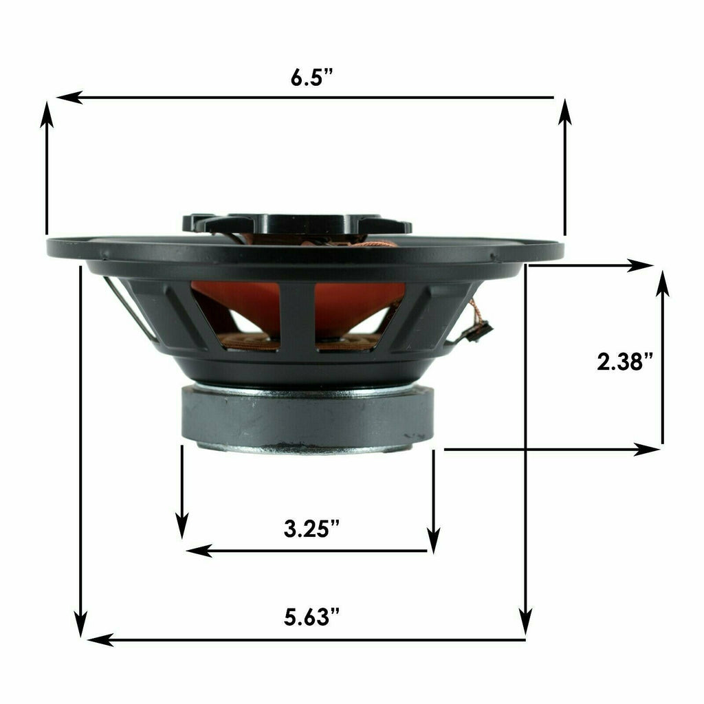 4) Audiobank 6.5" 600 Watt 3-Way Car Audio Stereo Coaxial Speakers with Grill - Sellabi