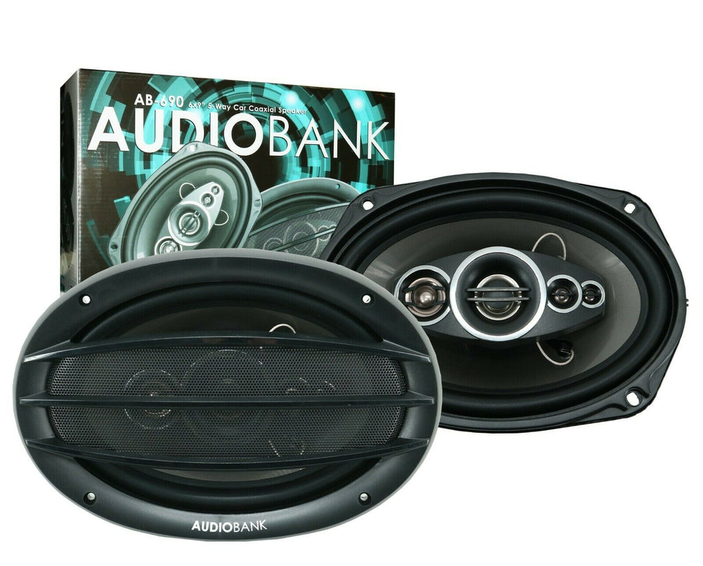 2x Audiobank AB-690 6x9" 700 Watts MAX 5-Way Car Audio Stereo Coaxial Speakers - Sellabi