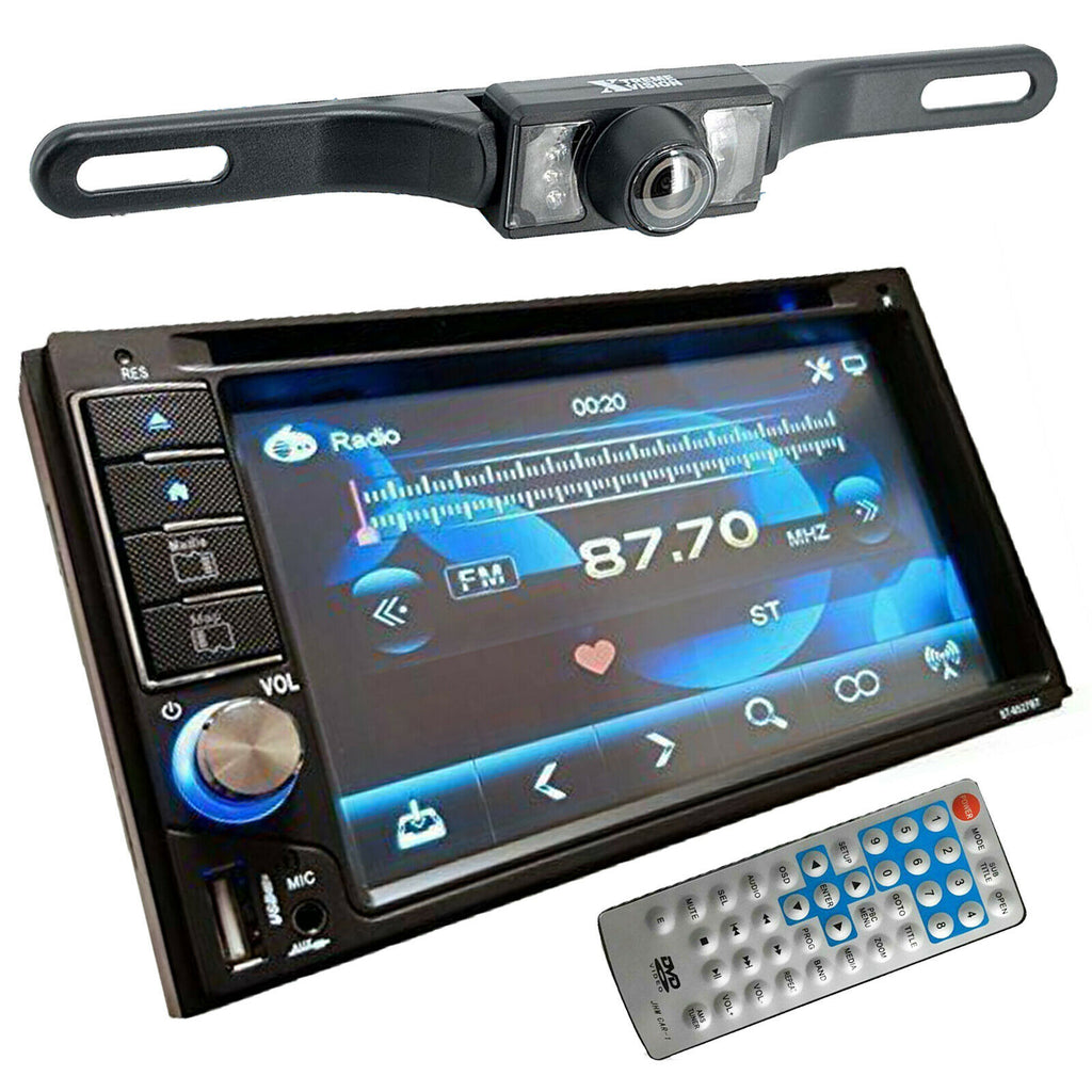 SoundXtreme ST-6527BT Double Din DVD Receiver with Bluetooth + Rear Cam XV95BK - Sellabi