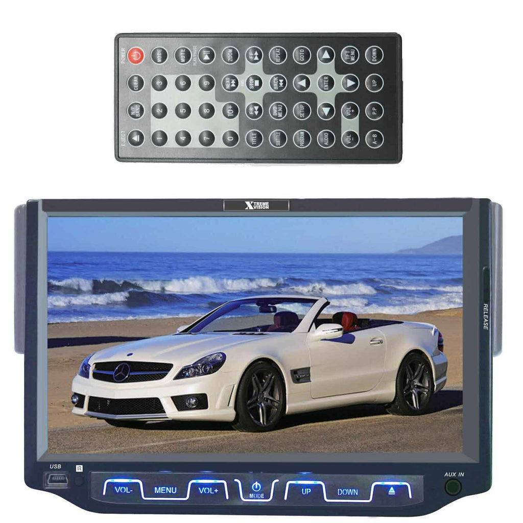 XTREMEVISION 1 Din 7" Bluetooth DVD CD TFT TOUCHSCREEN USB SD + CAMERA XV-30BK - Sellabi