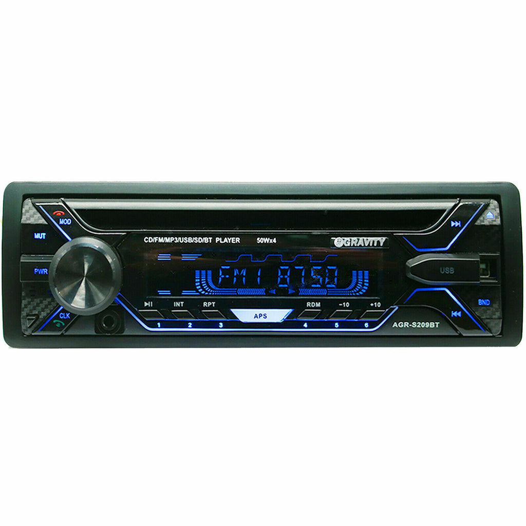 Gravity AGR-S209BT 1-Din Car Stereo Receiver + 4x Audiobank AB-674 6.5" Speakers - Sellabi