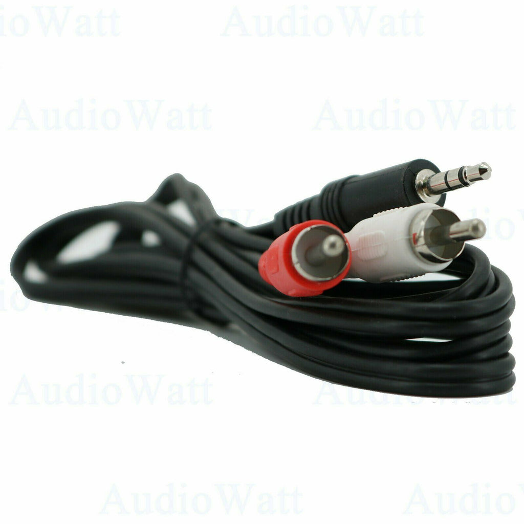 1x 6 Feet 3.5MM to Dual RCA Audio Video Adapter Wire Jack Composite A/V Cable - Sellabi