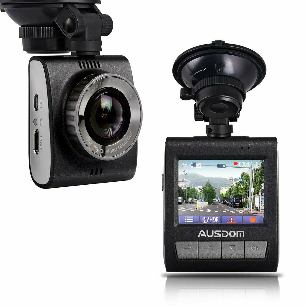 AUSDOM AD109 Dashboard Camera Recorder DVR 180 Degree Wide Angle Lens - Sellabi