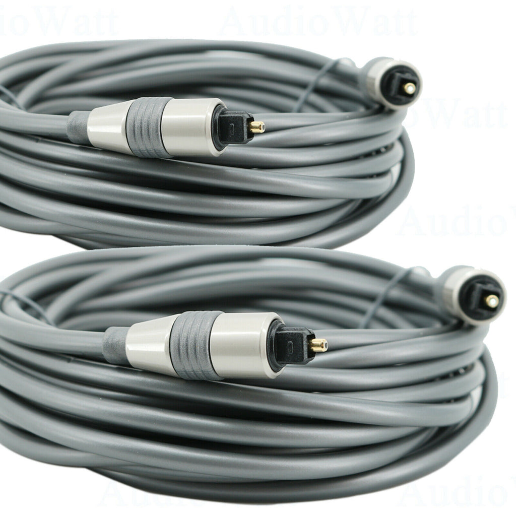 2x Premium 21 Feet Digital Fiber Optical Audio Toslink Cable SPDIF Cord Wire NEW - Sellabi