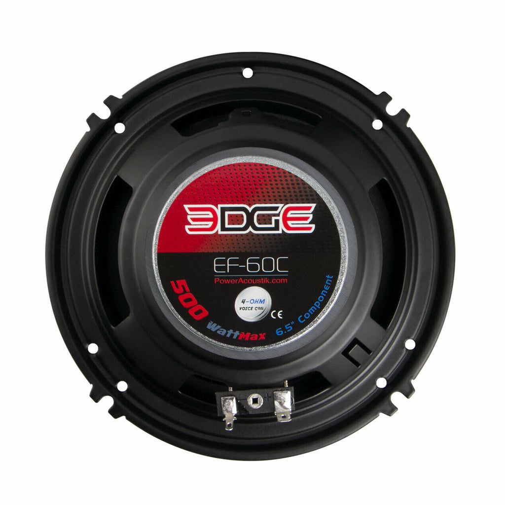 4x Power Acoustik EF-60C 6.5” Component Speakers+ Audiotek AT-804 Amp + 4CH Kit - Sellabi