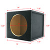 2x Audiotek Car Audio Single 10" Sealed Subwoofer Sub Box Enclosure 1" MDF Wood - Sellabi