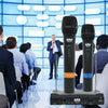 VHF Dual Wireless Microphone Handheld Professional HIFI EMB w/ XLR to 1/4 Cable - Sellabi