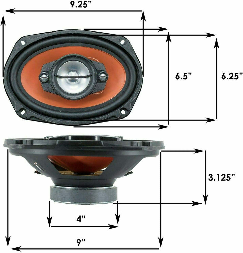 4x Audiobank 6x9" 1000 Watt 4-Way  Car Audio Speakers - AB790 - Sellabi