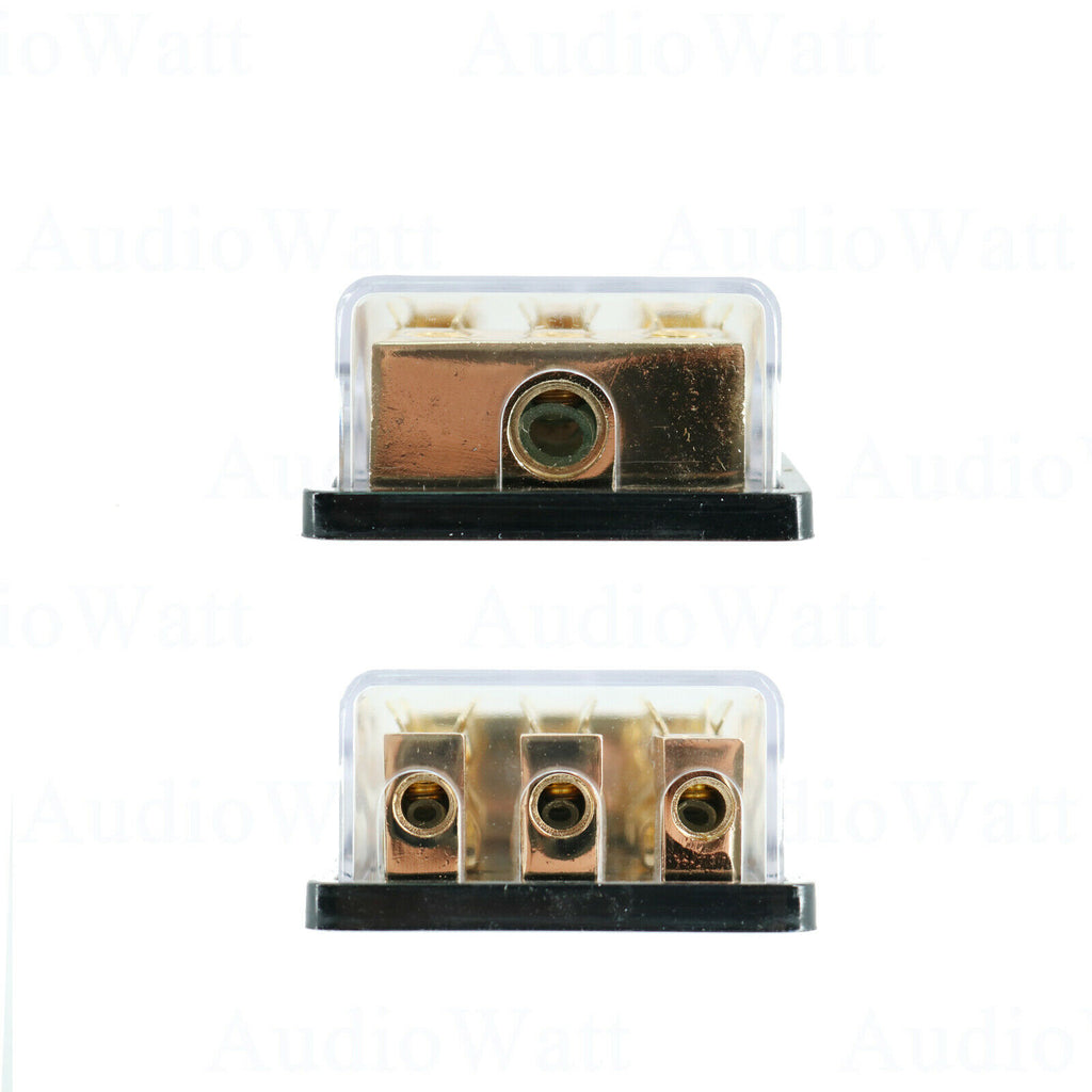 2X PRO 0/2/4 Gauge 4 Way 4/8 Gauge AGU Fuse Block AWG Marine Grade 12V OUTPUT - Sellabi