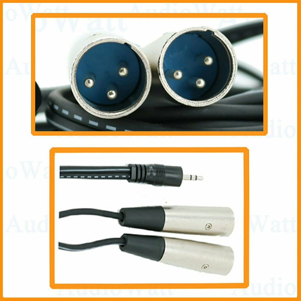 1 Pack - 10FT 3.5MM to XLR 3-Pin Male Microphone Cable Mic Plug For Laptop Phone - Sellabi