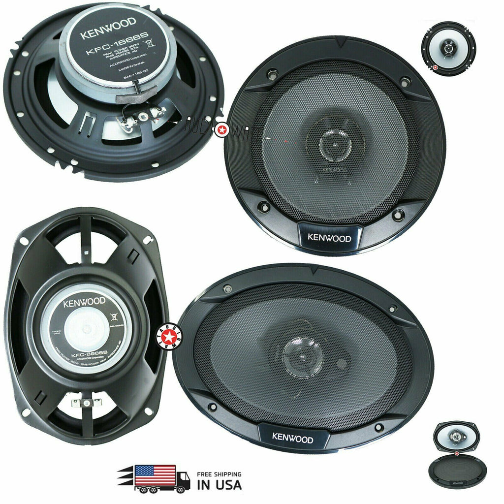 KENWOOD KFC-6966S 6"x 9" 3-WAY SPEAKERS PLUS 6.5" 2-WAY CAR COAXIAL SPEAKERS - Sellabi