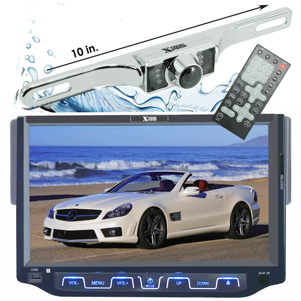 XTREMEVISION Single Din 7" Bluetooth DVD CD TFT TOUCHSCREEN USB SD + CAM 95C - Sellabi