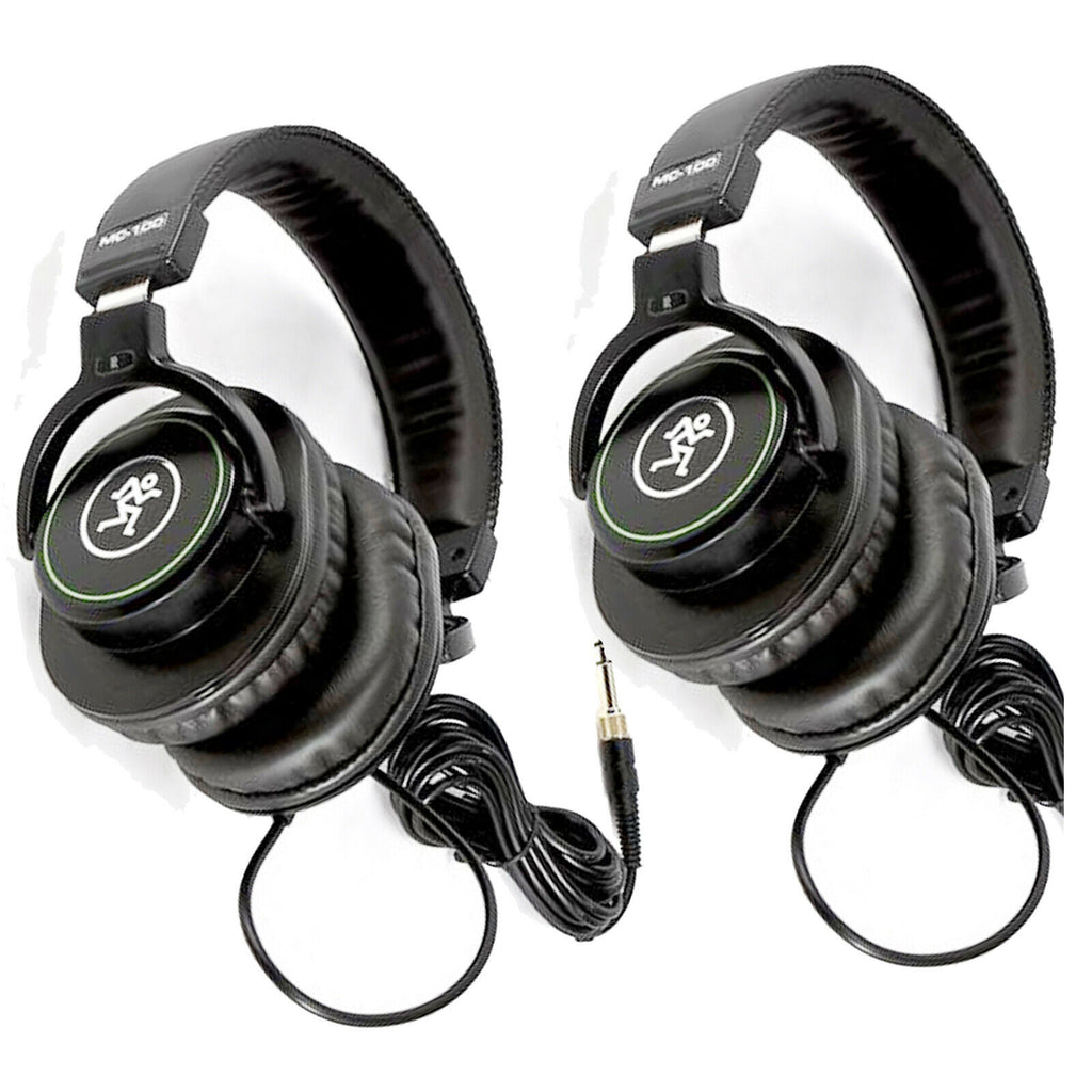 2 - Mackie MC-100 Pro Closed-Back Padded Headband 1/4" Adapter Headphones - Sellabi