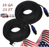 2x EMB = SPEAKON TO DUAL BANANA- 16 GAUGE 25 FT PREMIUM  PA SPEAKER CABLE - Sellabi